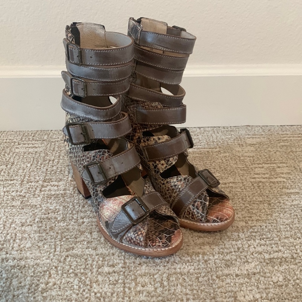 Freebird by Steven Buckled Booties (never been worn)